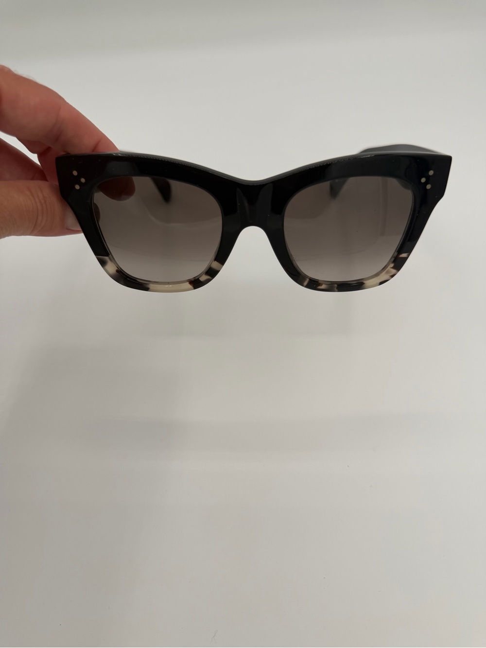 Celine CL4004IN Black Tortoise Oversized Cat Eye Sunglasses - Picture 6 of 6